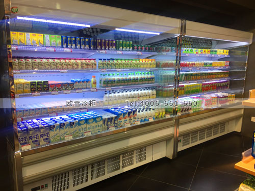 A311上海市徐匯區(qū)五洲會全球購超市飲料風幕柜