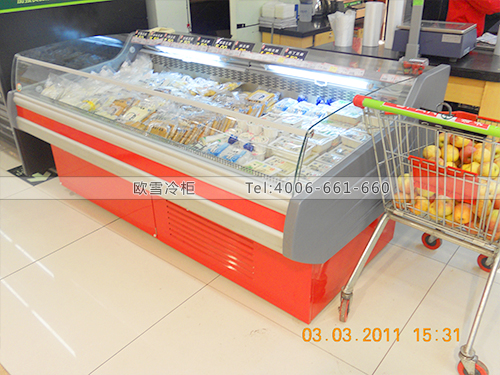 B026東莞望牛墩嘉榮購物廣場(chǎng)鮮肉柜-超市鮮肉展示柜-東莞冷鮮肉柜