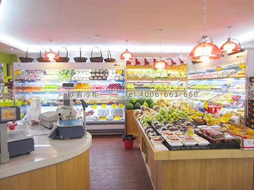 B086深圳寶安龍華仙果林超市水果保鮮柜-風幕柜式保鮮柜