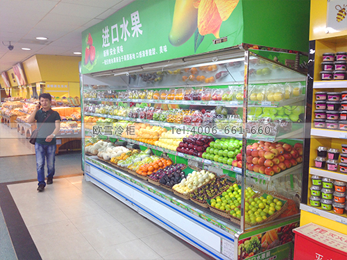 B145深圳南山學府人人樂超市水果蔬菜冷柜-鮮肉冷柜