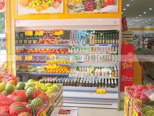 B138深圳龍崗N3生活超市水果展示柜-鮮肉展示柜-飲料展示柜