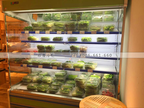 B557四川成都青羊鹽茶米豆超市水果風(fēng)幕柜