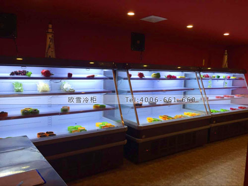 B726四川省成都市王府井茶蜜水果風幕柜