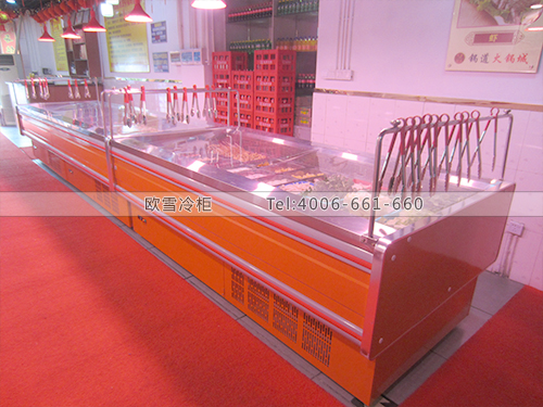 E060深圳龍崗鍋道海鮮肥牛自助火鍋城冷柜